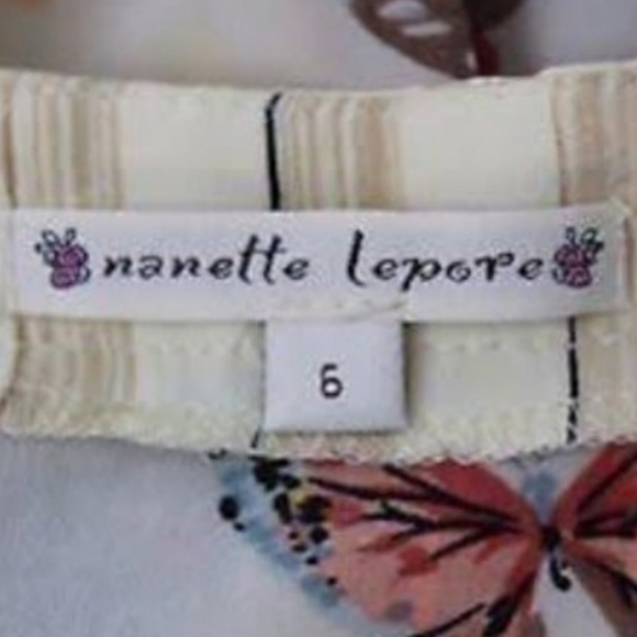 On Sale! 100% silk butterfly Nanette Lepope top - Picture 3 of 3